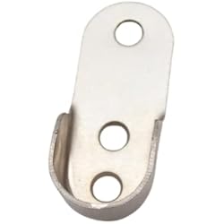 Persianas Para Armarios Ikea DOJA Barcelona | Soporte Lateral para Barra de Armario | Pack 10 | Gancho Soporte Barra de Armario 45 x 18 x 11 mm | Diseño en Forma de U | Soporte Barra Armario, Barra Cortina Ducha, Barra Cortina