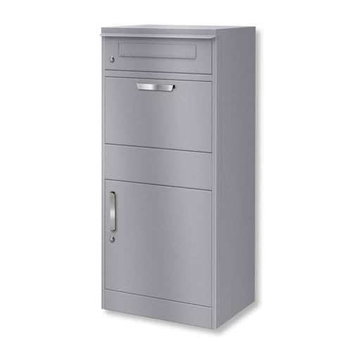 Metzler® boîte à Colis sécurisée avec Serrure antivol et Plaque INOX Personnalisable...