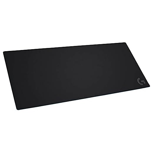 Logitech G840 XL Cloth Gaming Mouse Pad, Thin Pad, Stable Rubber Base, Performance-tuned surface, Moderate surface friction, Durable tube for transport - Black