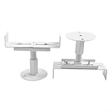Caswynlife Juego de soportes de suelo para radiador, altura ajustable de 8 a 13 cm, patas de soporte de aluminio, color blanco, ajuste estable para radiadores de hierro fundido