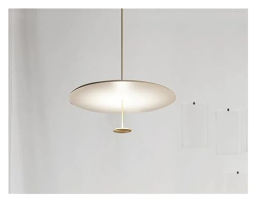 Lampe suspension bague or noir à intensité douce pour éclairage ciblé du salon S