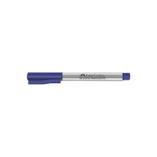 Marcador Multiuso Permanente Faber-Castell Ponta Media Azul Cartela c/ 1 unid, Faber-Castell, SM/MUL