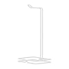 WXXT Houder voor hoofdtelefoon, hoofdtelefoonhouder, houder voor hoofdtelefoon van metaal, houder voor hoofdtelefoon met…