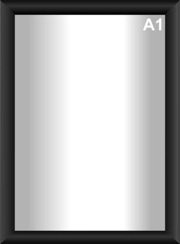 Snap Poster Frames | Certificate Photo Display | Clip Poster Holders for Retail And Advertising Displays | Notice Sign Board Frame for Walls (Black Colour) (1, A1 (594 x 841mm)) โ image 1