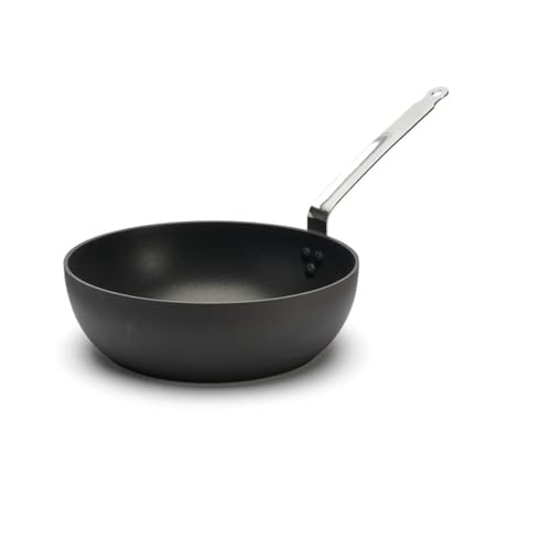DE BUYER - Sauteuse bombée antiadhésive CHOC INTENSE en aluminium - Diamètre 28 cm -, Noir