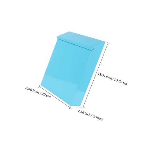 Boîte à suggestions en fer bleu style européen pour décoration