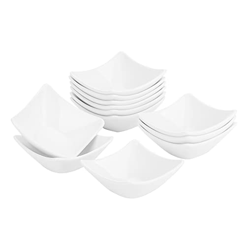MALACASA Série Ramekin Dish, 12pcs Bols à Sauce en Porcelaine, 60ml Bols à Tapas et Sauces,...