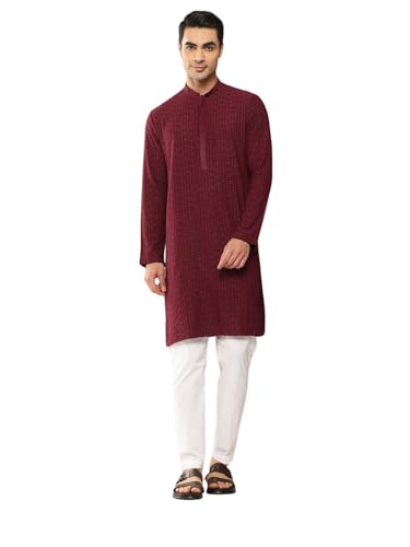 Chikankari pyjama homme rayonne anti-transpiration manches longues