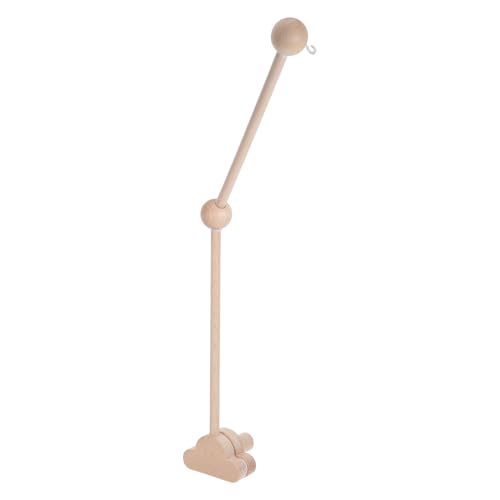 Support en bois réglable pour mobile de lit bébé ibasenice beige