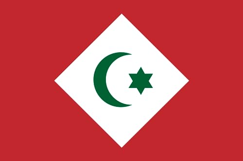 Drapeau Large République du Rif avec finitions soignées de haute qualité
