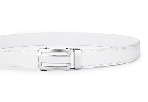 Image of Men's Belt, Ratchet Dress Casual Belt with Adjustable Automatic Buckle Trim to Fit