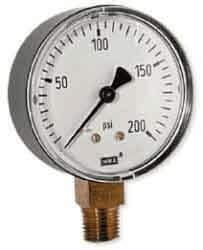 Wika 2 (in) Commercial Vacuum Gauge, 30 to 0 (in) Hg, Lower Mount