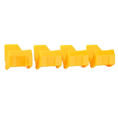 Protezione per Ganasce di Bloccaggio per Smontagomme Protezione per Cerchioni in Plastica Durevole per Smontagomme, 4 Pezzi Coprimorsetto per Ganasce con Inserti Gialli per