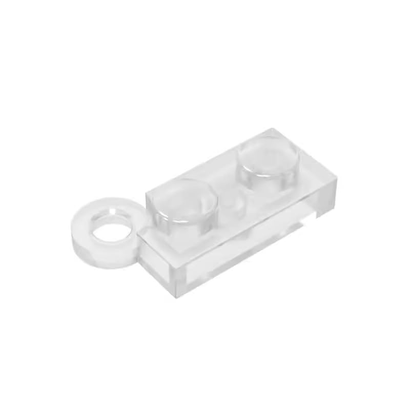 Gobricks 2429 Hinge Hinge Plate 1x4 Swivel Base 50 Pieces GDS-807 Compatible with Lego Building Blocks Color:Trans-Clear