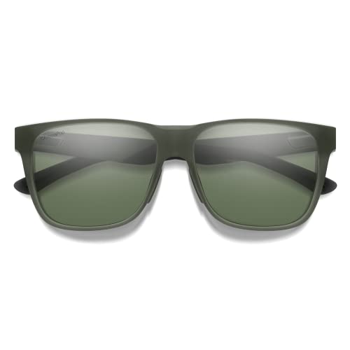 Smith Unisex Lowdown Steel Lifestyle Sunglasses - Matte Moss Crystal/Gunmetal Frame | ChromaPop Polarized Gray Geen Lens2