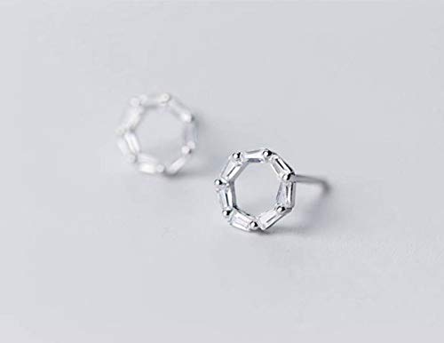 Argent S925 boucles d'oreilles créoles noires au style artistique et diamant brillant