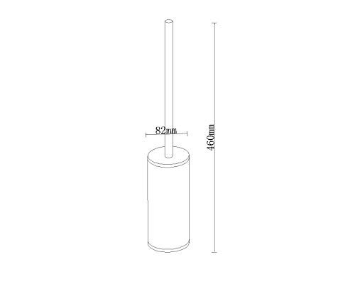 Porte-brosse WC doré en acier inoxydable 304 pour salle de bain - 7