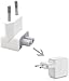 2 Pack US to Europe Plug Converter Travel Charger Adapter Wall Outlet EU European Connector Duck Head for MacBook Mac Pro MBA Retina MagSafe Apple Phone Pad Tablet Mini Air Power Brick