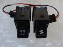 Fits Jeep® TJ Rocker Switch Pair- Blinders Logo & Cooling Fan Logo