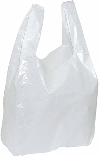 100 Stück 300x200x600mm Hemdchentragetaschen Plastik-Beutel Tüten weiß Tragetasche geeignet für Lebensmittel