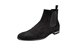 Absatzhöhe: 1cm Prada Herren Schwarz Leder Stiefelette 2TC028 054 F0002 39.5 EU/UK 5.5