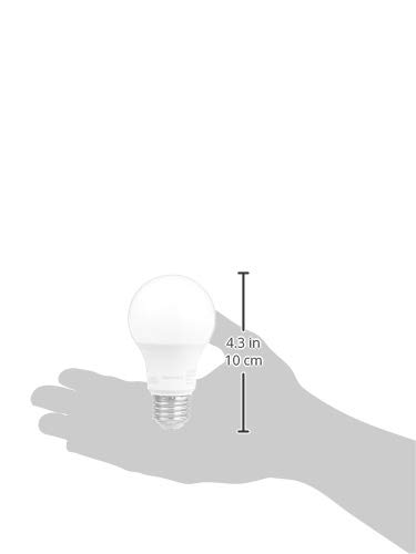 Image of AmazonCommercial 60 Watt Equivalent, 10000 Hours, Non-Dimmable, 800 Lumens, E26 Base, A19 LED Light Bulb - Pack of 25, Soft White
