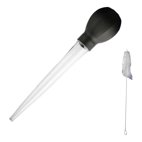 GroveEss Heat-Resistant Turkey Baster with Brush Cover