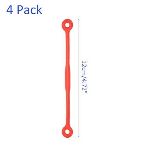 M METERXITY 4 Pack Tennis Dampener - Shock Absorber, Silicone Racquet String Damping, Apply to Tennis Racket (12cm, Red) - Image 3