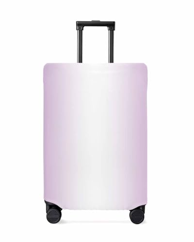 Ombre Lavender Purple Travel Luggage Cover, White Texture Anti-scratch Travel Suitcase Protector Covers, Washable Elastic Baggage Covers Fit 22-25 Inch Carry on Luggage
