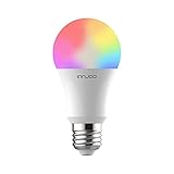 InnJoo SMART BULB-WHT, Lâmpada LED inteligente, Wi-Fi, regulável, 9 W, 800 Lm, lâmpada E27 multicolorida, compatível com Alexa, Echo e Google Home,