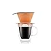 Bodum K11872-447SSA-Y21 POUR OVER Set filtre à café individuel et mug isotherme en plastique double paroi, 0.35 l