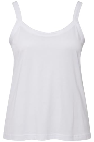 Ulla Popken Top Con Spaghetti Maglietta, Bianco Neve, 56-58 Donna - 4