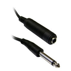 Cable Extensión Mono 1/4 Pulgada Macho a Hembra 25 ft miniatura 1