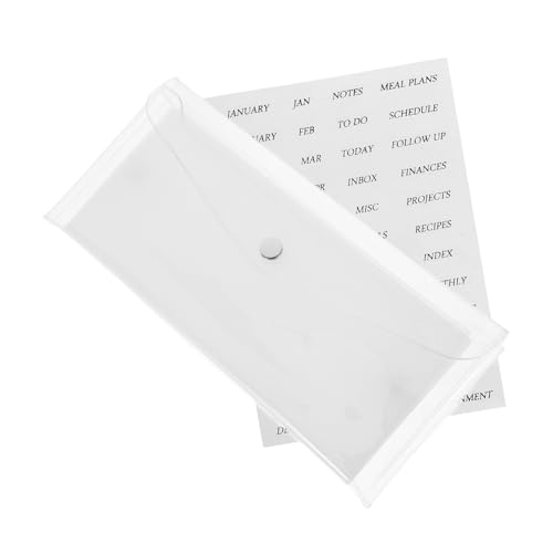 Artibetter 透明磨砂ポリ塩化ビニール製予算バインダー用ポケット 現管理用製仕切り付き貯蓄追跡財 現封筒収納システム 手帳用インデックス付
