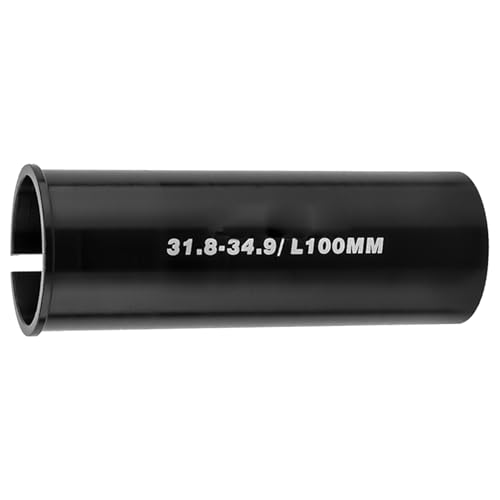 サイクリング シートポスト アダプター - 長さ 100mm シートポスト エキスパンダー スリーブ |アルミ合金減速シムサスペンションコンバーター、耐久性のあるチューブ、マウンテンバイク、ロードバイク、通勤アクセサリー用
