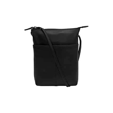 ili New York Leather Mini Sac Crossbody - Genuine Leather Crossbody Bags for Women with RFID Blocking, Adjustable Strap Cover