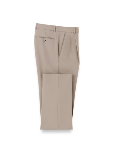 Image of Paul Fredrick Men's Comfort Stretch Travel Pleated Pants
