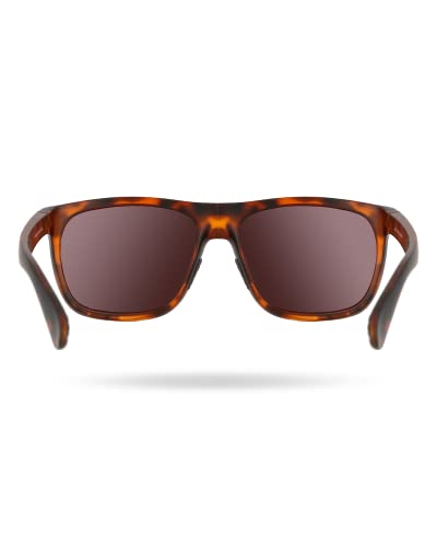 Image of TYR Men's Apollo HTS Sunglasses Polarized Rectangular, Maroon /Tortoise, One Size