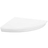 Halter Corner Floating Shelf – Space Saving Round Design with No Visible Support. 10’’x 10’’ White, Mounting Hardware Included, Functional & Decorative