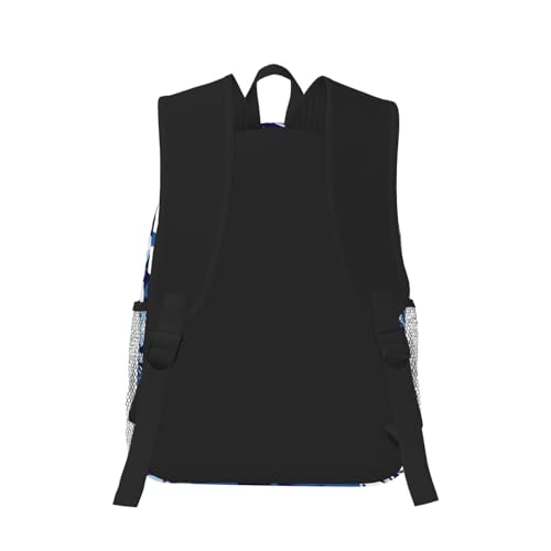 BREAUX Blue Hibiscus Print Lightweight And Comfortable Duffel Bag, Casual Daypack, Multipurpose Backpack3