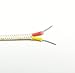 K-Type Thermocouple Wire AWG 24 Solid w. High Temperature Fiberglass Insulation up to 700 Degree C or 1300 F - 10 Yard roll