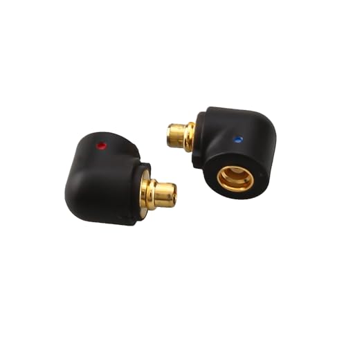 A Pair MMCX Cable Connector Adapter ER4P to MMCX Suitable for MMCX Cable Connected Etymotic ER4SR ER4XR ER3XR ER3SE ER2XR ER2SE Earphone Transparent Etymotic Series Earphone Connector (Black)