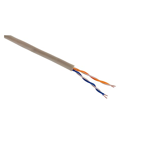 Zenitech - Cable de Teléfono 2 Pares 0,6 mm² - Marfil - Longitud 10 m - Transmisión Telefónica Fiable y Estable - Instalación Fácil en Configuraciones Curvadas - Ideal para Cortas Distancias