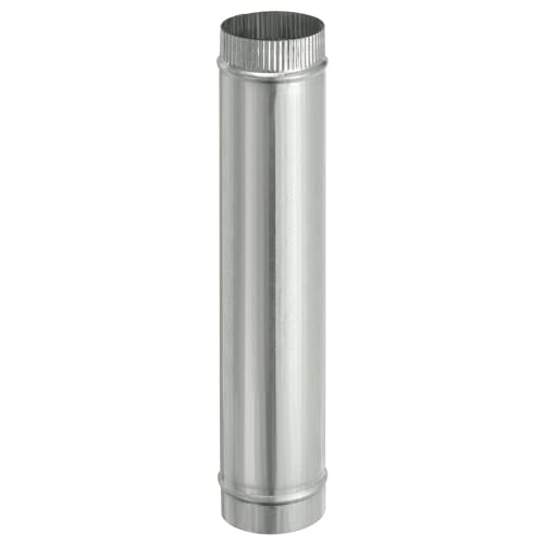 PATIKIL Conduit Sécheuse Rond 4x20po Acier Galvanisé 1pcs Argent