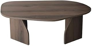 Modern Walnut Coffee Table, 100 cm x 60 cm x 35 cm | 100% Melamine Coated Particle Board, 18 mm Thickness | Stylish & Functional Design for Home