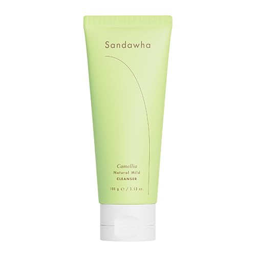SanDaWha SKINCURE Ultra Gentle Natural Mild Cleanser - Korean Skincare Vegan Face Wash with Jeju Camellia, pH-Balanced & Soothing for Dry & Sensitive Skin, 3.53 oz.