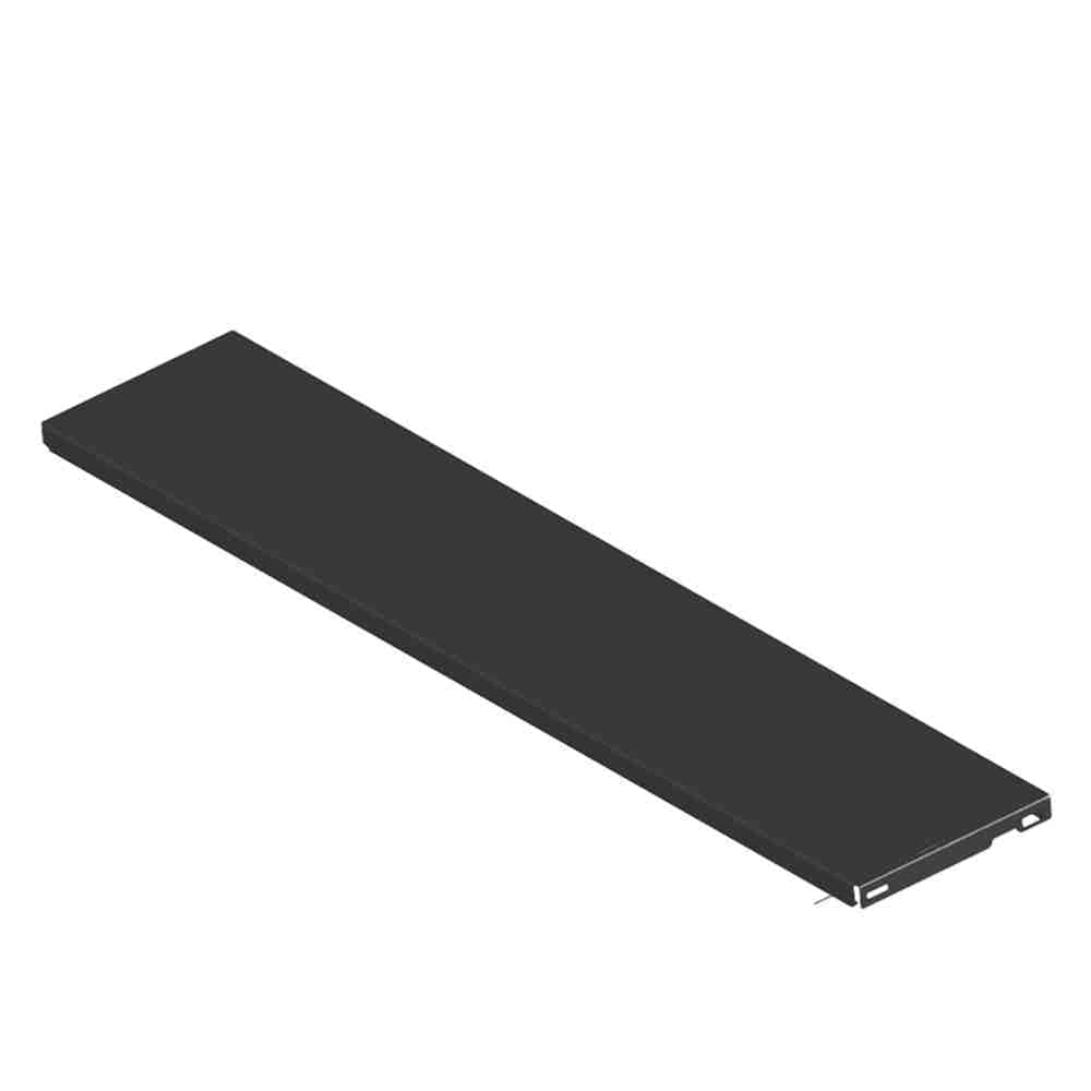 Tablette en acier Element System 10700-00007 noir mat 800x200 mm