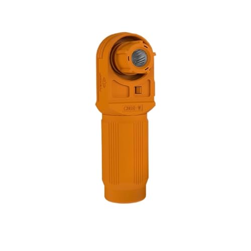 Conector de energía mononúcleo industrial de 8mm con enchufe ondulado naranja de 200A impermeable 2