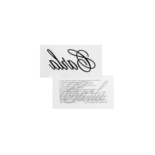 Carla Tattoo – Texto en negro – Temporary Body Tattoo (1 x Carla Tattoo)