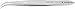 Excelta - 24A-S-SE - Tweezers - Strong Point - Curved - One Star - Anti-Mag. SS - Serrated Tips, 0.68" Height, 0.32" Wide, 4.5" Length